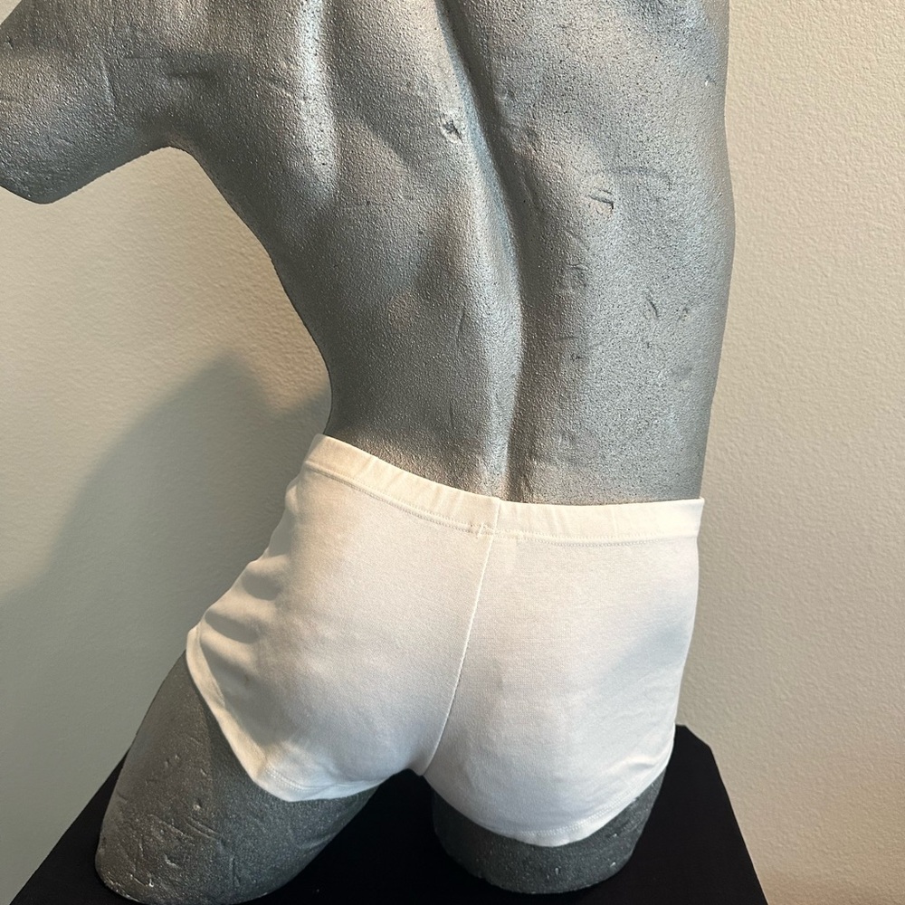 Poly Cotton Boxer Trim Boxer 132- White - Picture 3 of 7